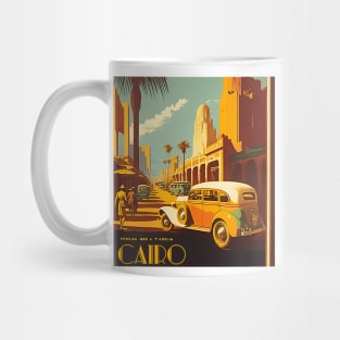 Cairo Egypt Vintage Travel Art Poster Mug